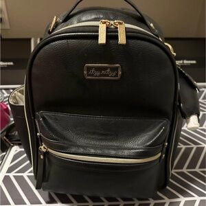 Itzy Ritzy Black and Gold Diaper Backpack